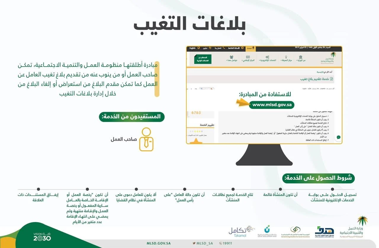 خطوات الإبلاغ عن تغيب العمالة المنزلية عبر أبشر